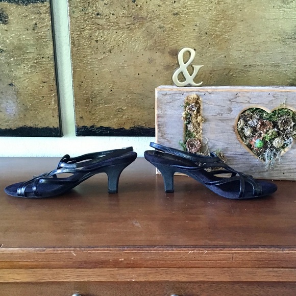 Aerosoles Strappy Black Kitten Heels size 8 1/2 - Picture 7 of 8